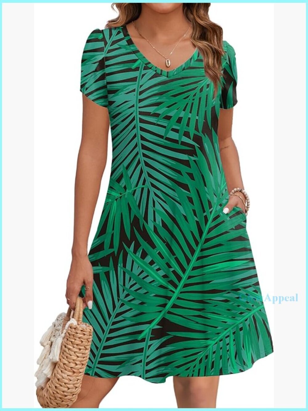 Mini A-Line Dress with Pockets, Flowy Swing Style for Summer Travel